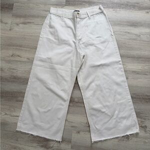Sincerely Jules Cream Denim Pants wide leg